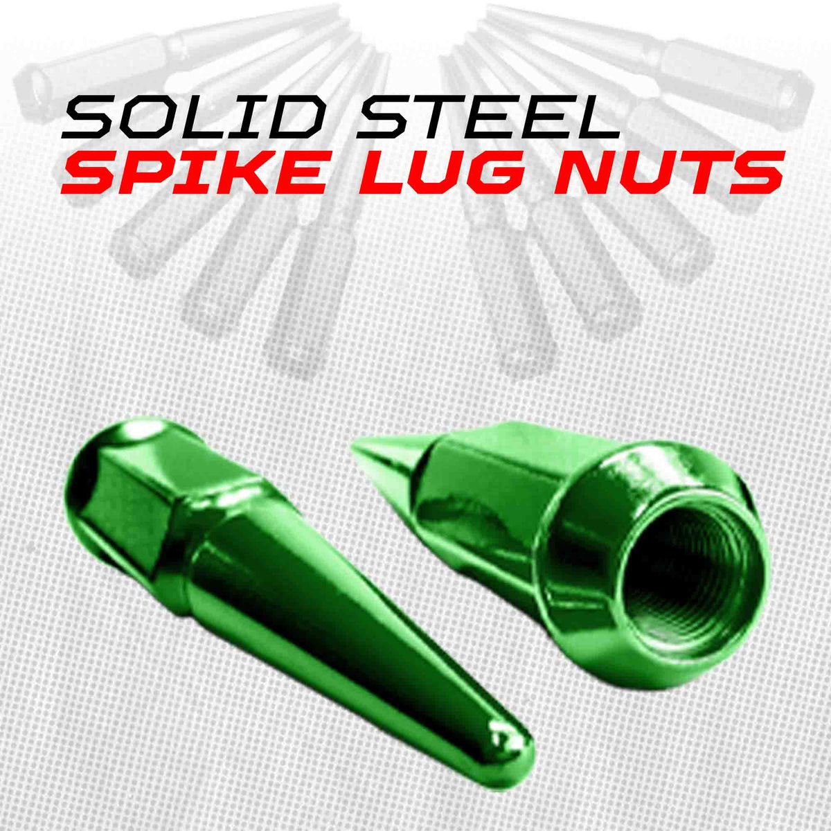 50 Caliber Racing 14x1.5mm Extended Spike Lug Nuts - 60 Degree Taper Seat