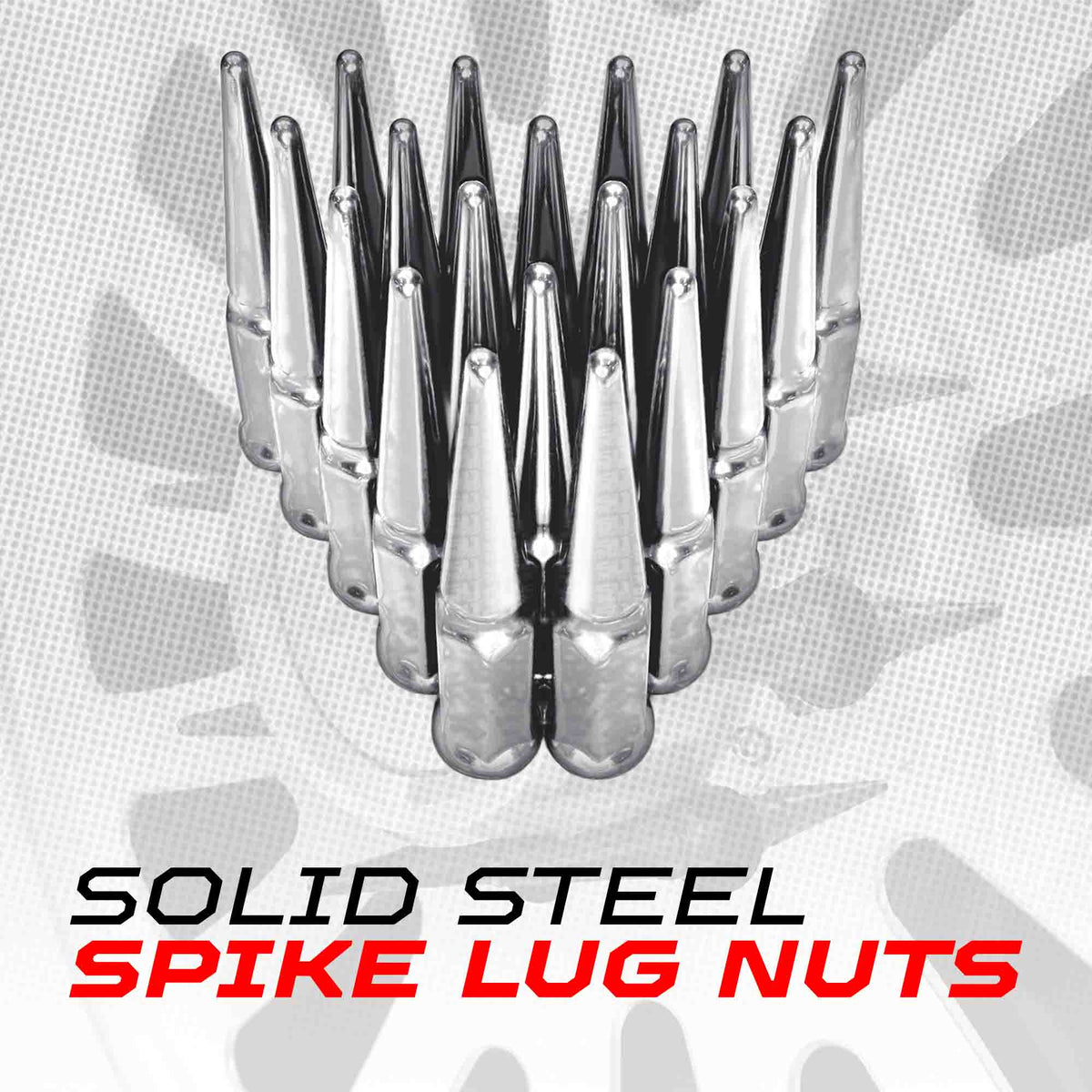 50 Caliber Racing 14x1.5mm Extended Spike Lug Nuts - 60 Degree Taper Seat