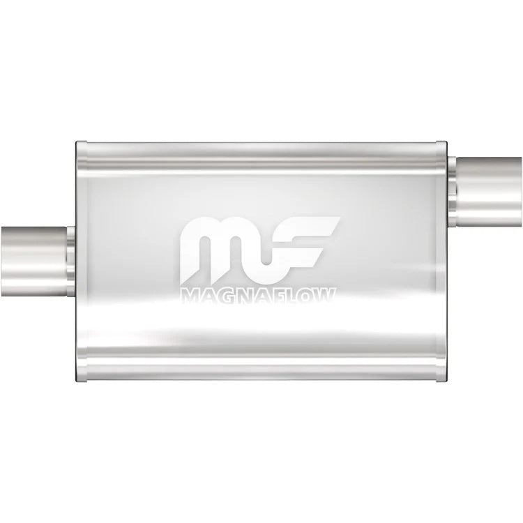 Stainless Muffler 2.5in Offset In/Center Out