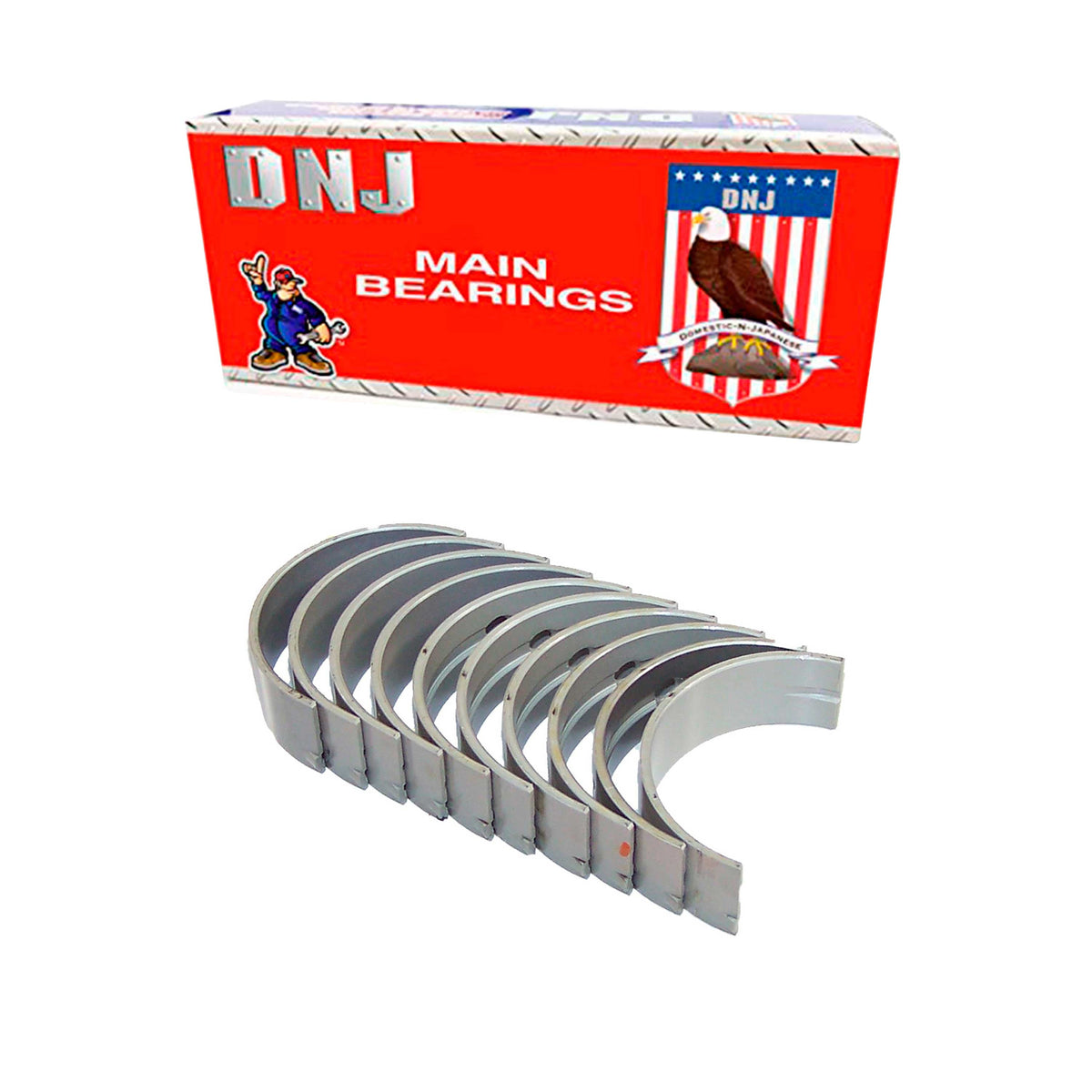 DNJ Crankshaft Main Bearing Set 2008-2015 Mitsubishi 2.0L (Oversizes Available)