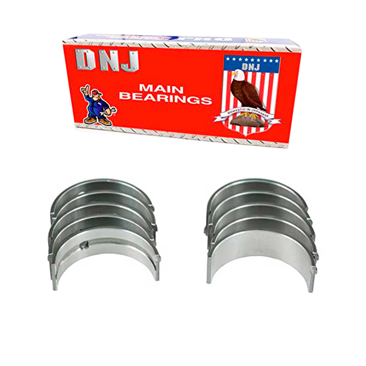 DNJ Crankshaft Main Bearing Set 2014-2019 Mazda 2.5L (Oversizes Available)
