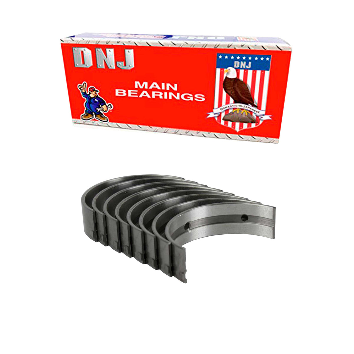 DNJ Crankshaft Main Bearing Set 1988-1998 Mazda 3.0L (Oversizes Available)