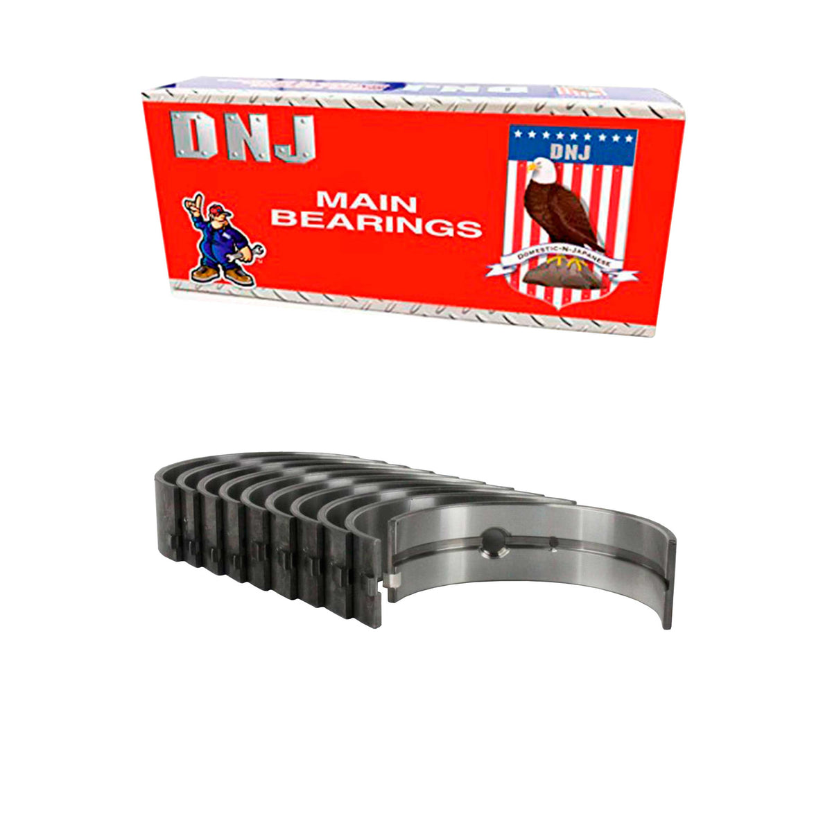 DNJ Crankshaft Main Bearing Set 1989-2006 Nissan 1.6L-1.8L (Oversizes Available)