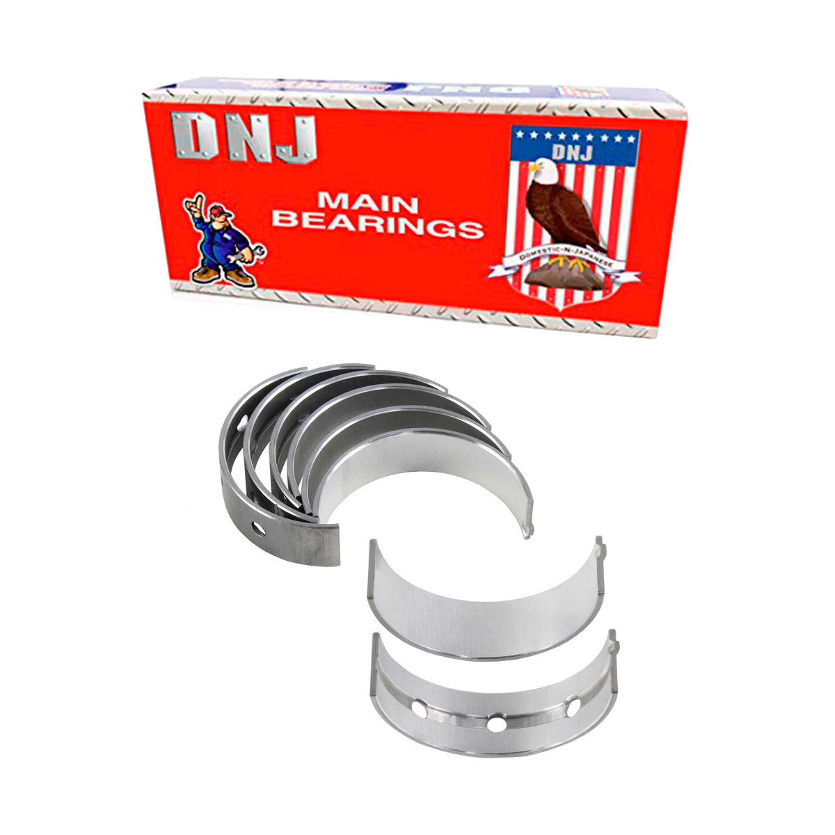 DNJ Crankshaft Main Bearing Set 1988-2004 Lexus, Toyota 2.5L-3.4L (Oversizes Available)