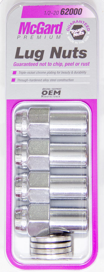 McGard Lug Nut 1/2 Long Shank (4) - 62000
