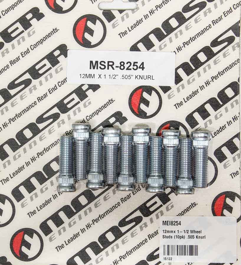 Moser Engineering 12mmx 1-1/2 Wheel Studs (10pk) .505 Knurl