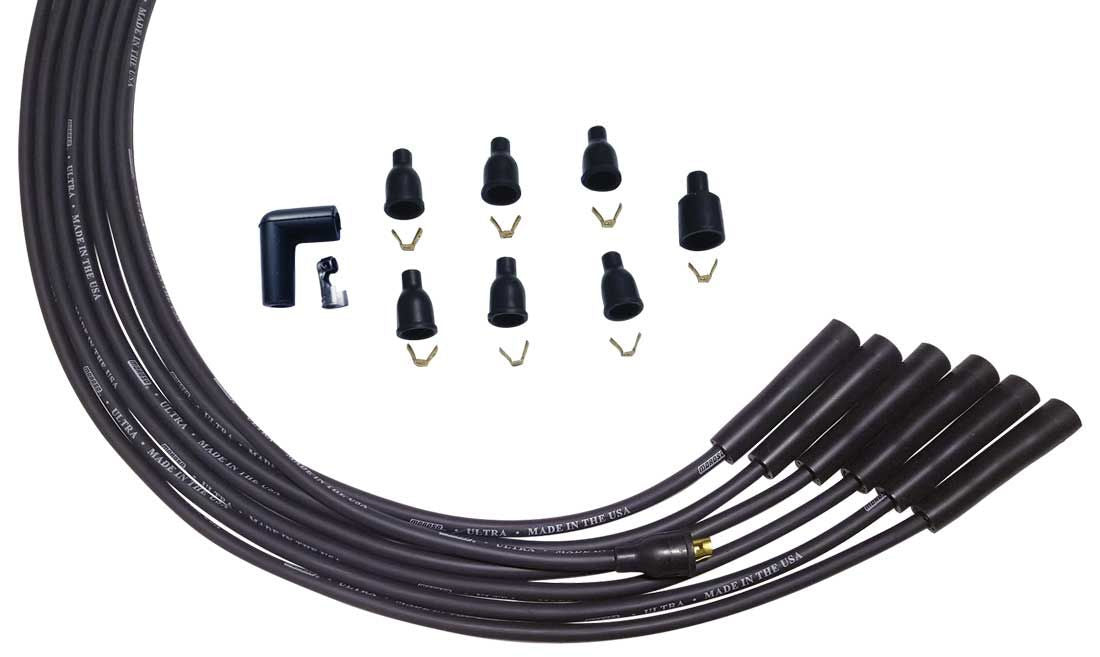 Moroso Ultra Plug Wire Set Universal 6-Cyl Black - 51003