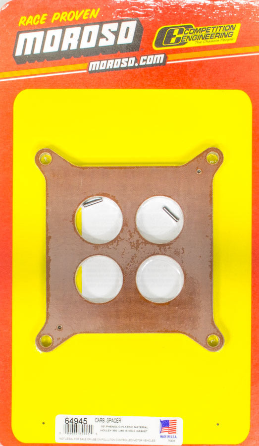 Moroso Carburetor Spacer 1/2 Inch Phenolic - 64945