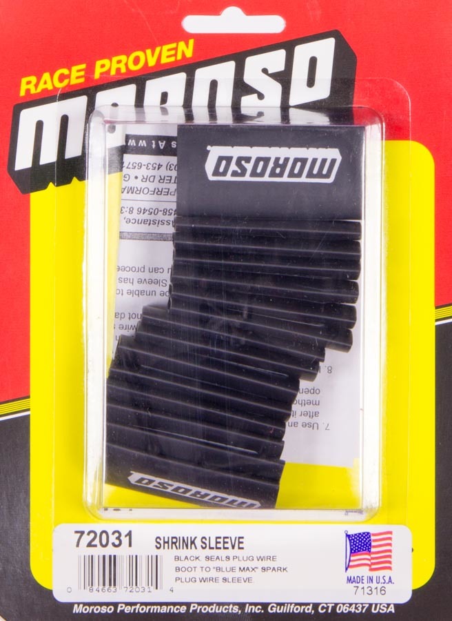 Moroso Black Shrink Sleeve 18 Pieces - 72031