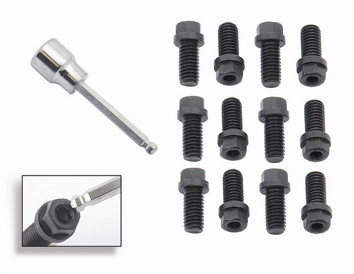 Mr. Gasket 3/8-16 x 3/4 Header Bolt Set (12) Combo Hex & Soc - 3420G