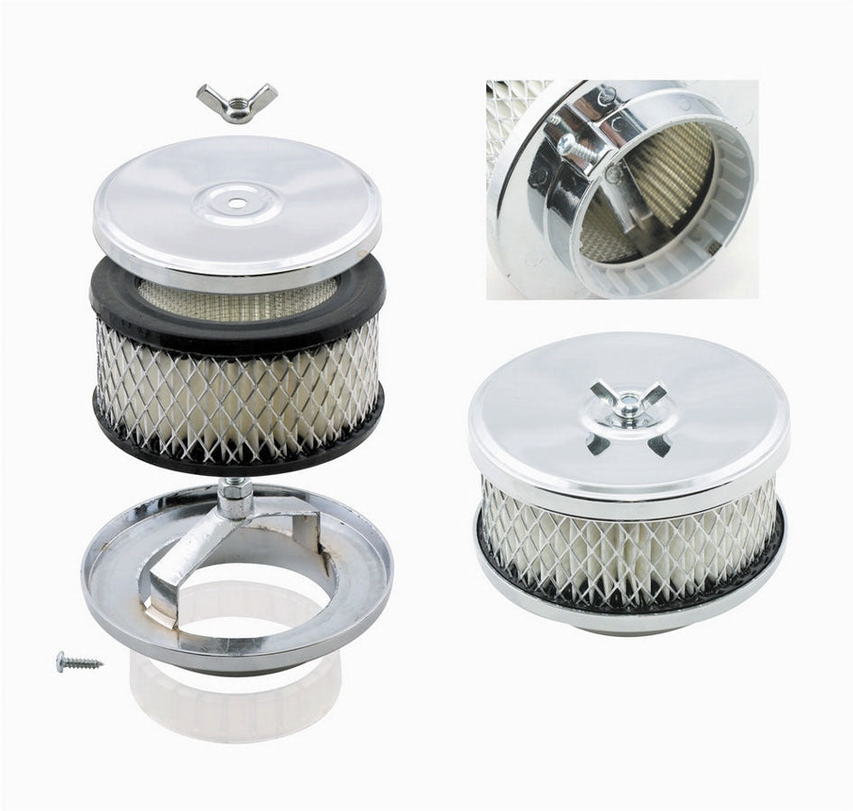 Mr. Gasket 4in Chrome Air Cleaner - 4354