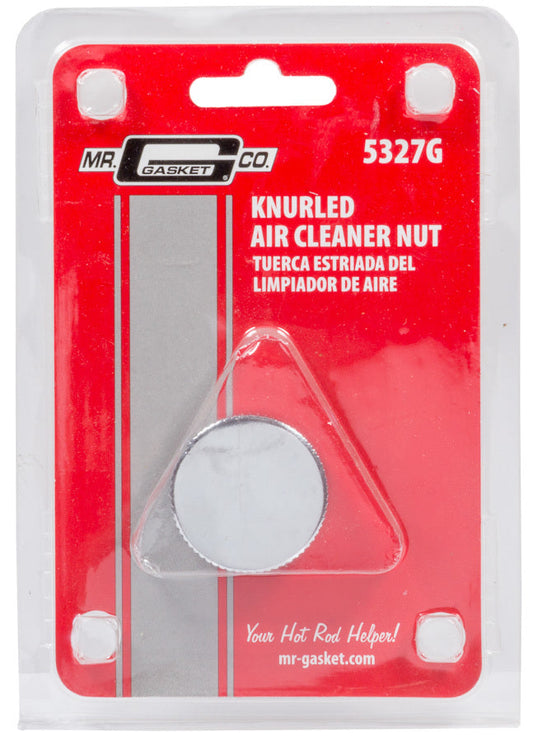Mr. Gasket Air Cleaner Nut - Chrome Steel Knurl 1/4-20 - 5327G