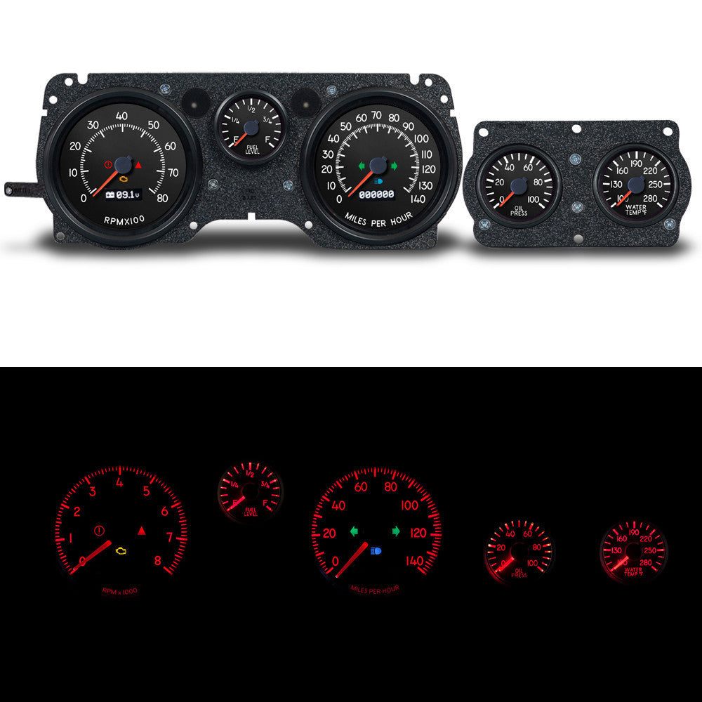 New Vintage Usa Kit Gauges Aviator Black Ponti