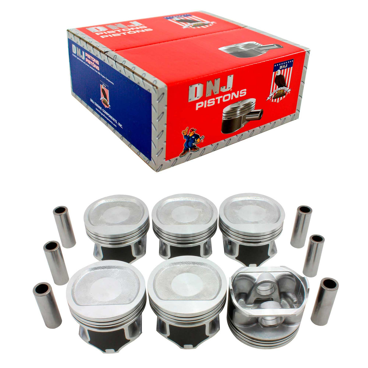 DNJ Piston Set 1996-2006 Jeep 4.0L (Oversizes Available)