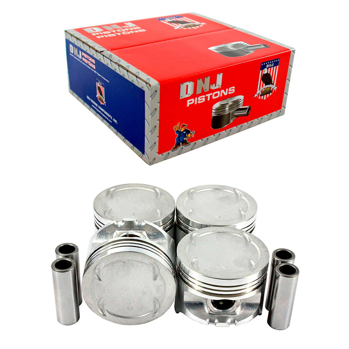 DNJ Piston Set 1988-1991 Honda 1.6L (Oversizes Available)
