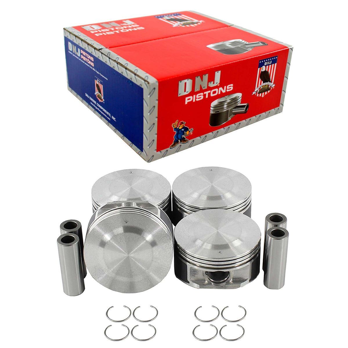 DNJ Piston Set 2004-2006 Chevrolet, GMC, Isuzu 2.8L (Oversizes Available)