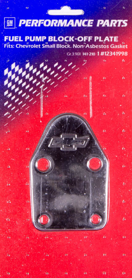 Proform SBC Bowtie Fuel Pump Block Off Plate - 141210