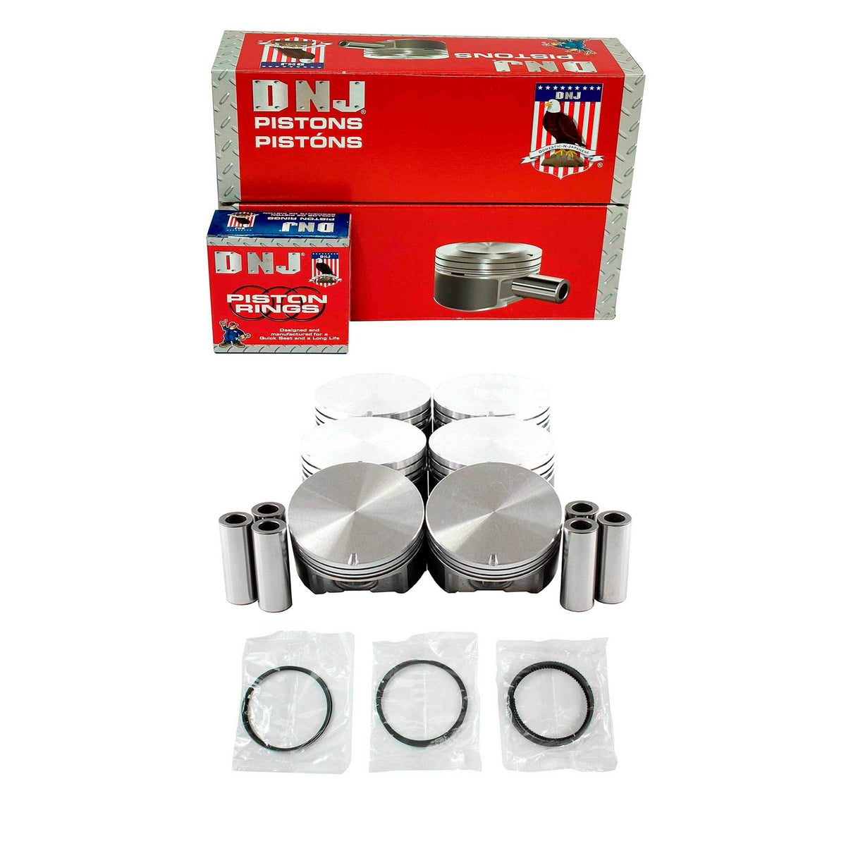 DNJ Piston and Ring Set 1992-2003 Dodge 3.9L