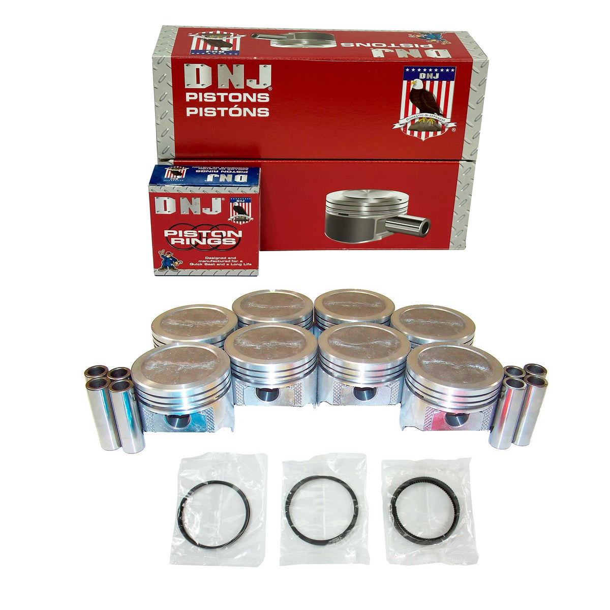 DNJ Piston and Ring Set 1976-1993 Chrysler, Dodge, Plymouth 5.9L