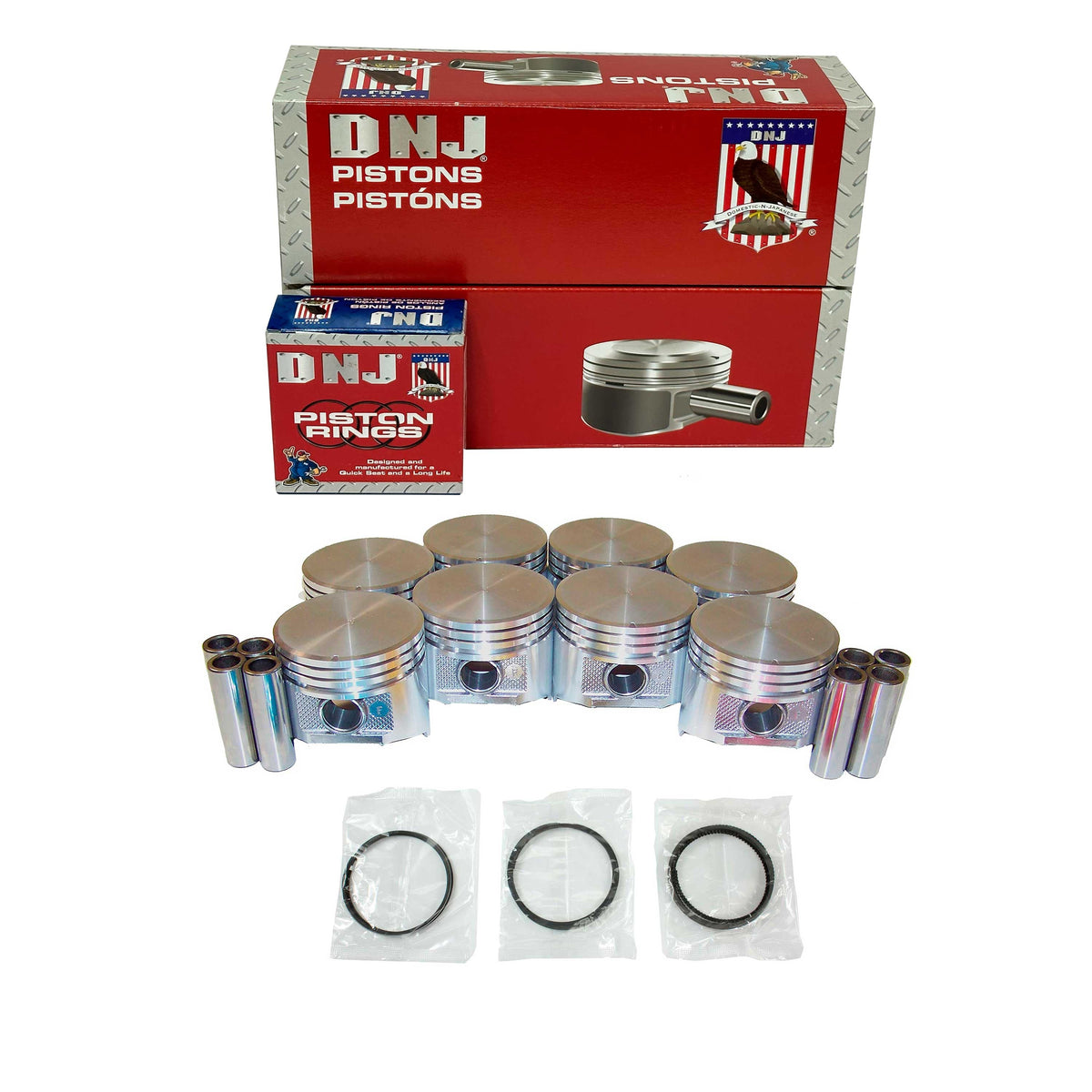 DNJ Piston and Ring Set 1992-2003 Dodge, Jeep 5.2L