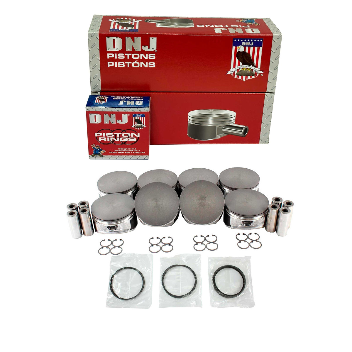DNJ Piston and Ring Set 2005-2010 Chrysler, Dodge, Jeep 6.1L