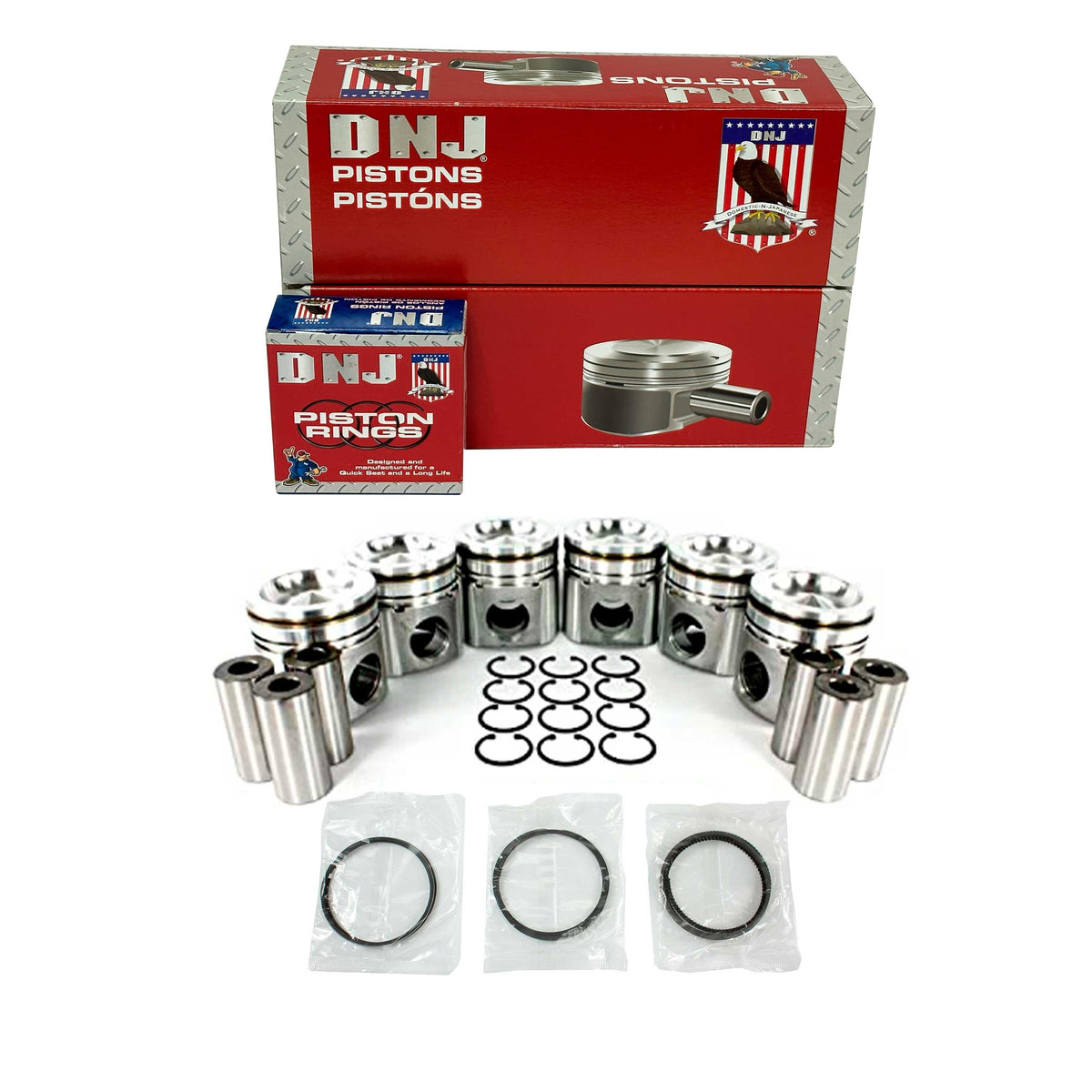 DNJ Piston and Ring Set 2005-2009 Dodge 5.9L