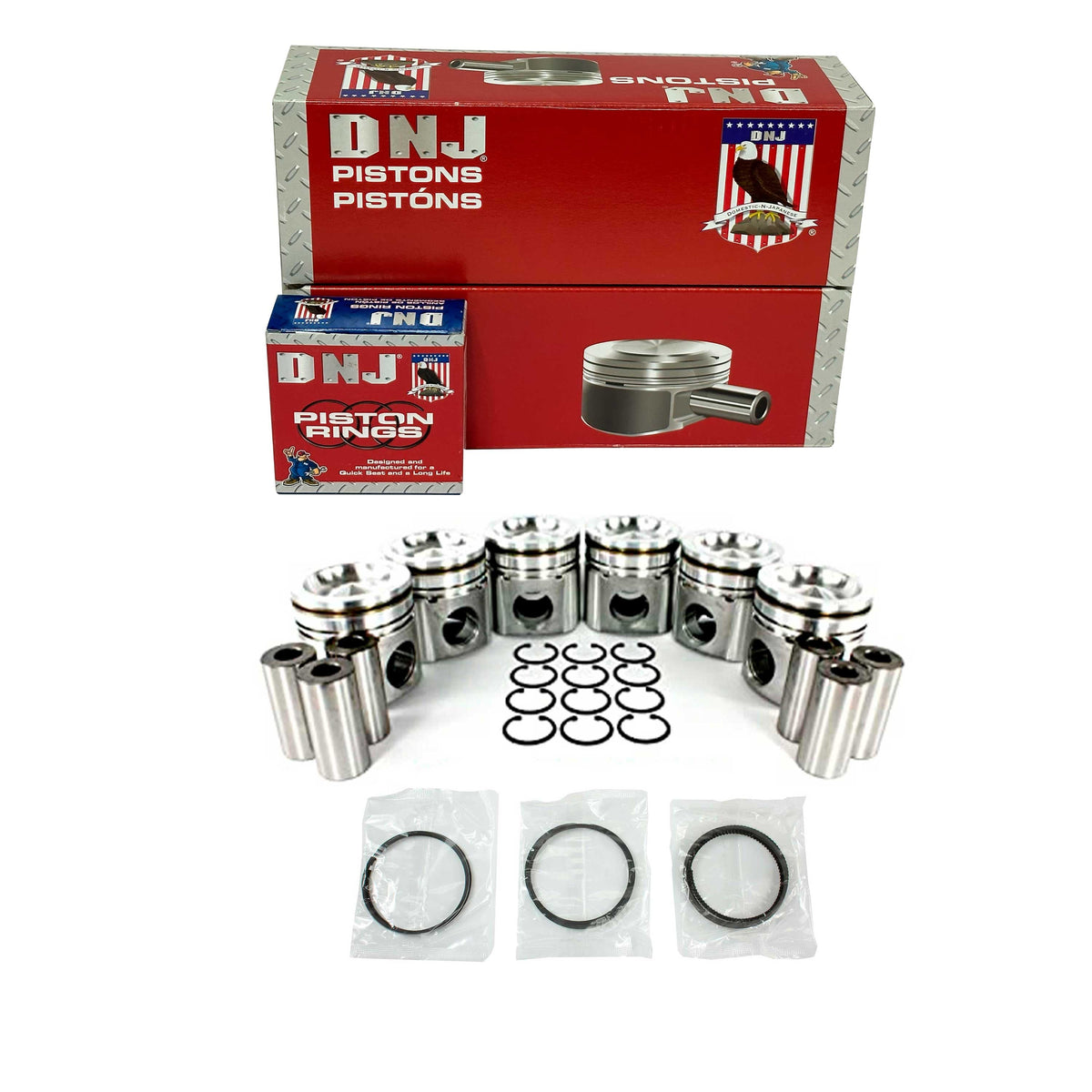 DNJ Piston and Ring Set 2003-2004 Dodge 5.9L