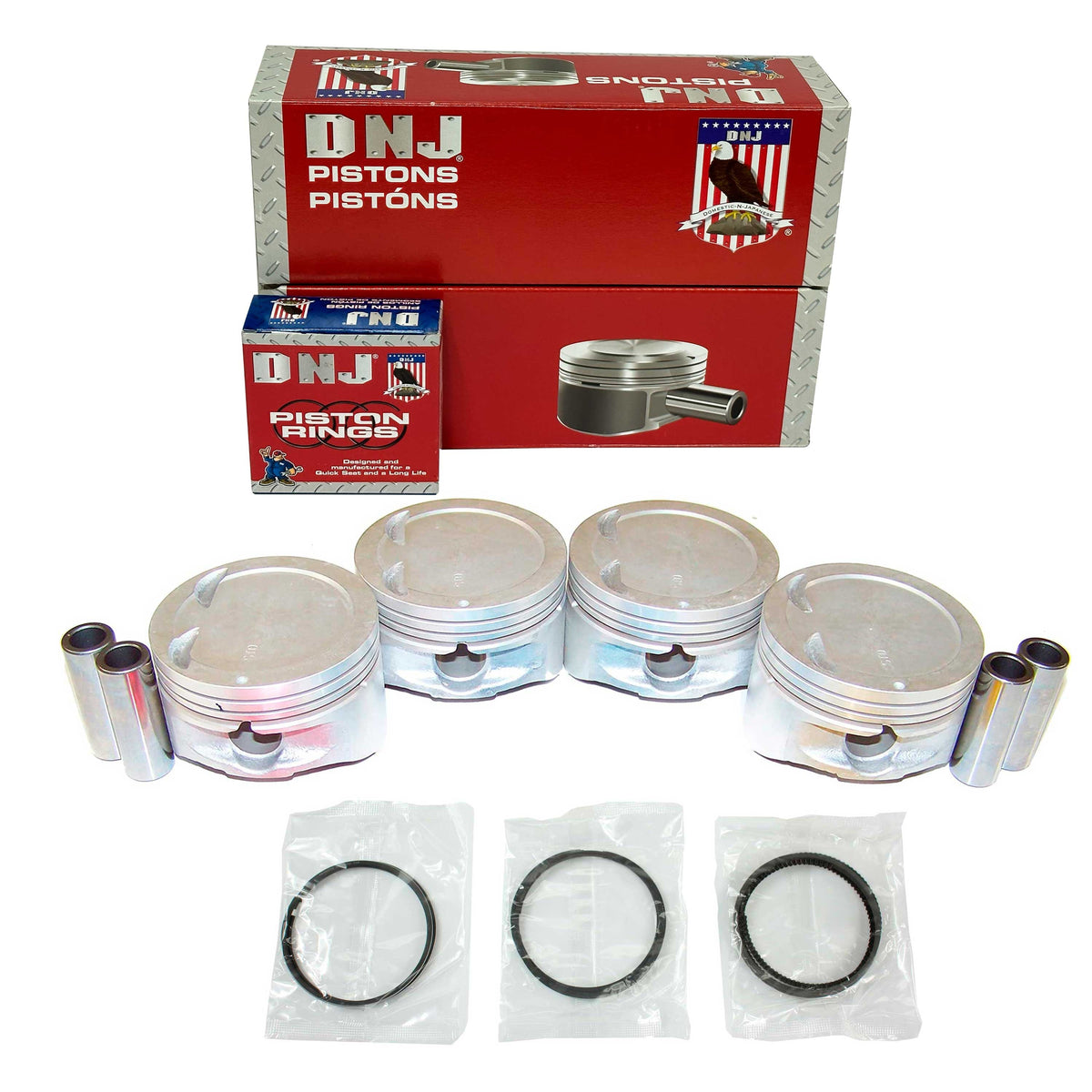 DNJ Piston and Ring Set 2001-2011 Hyundai, Kia 1.6L