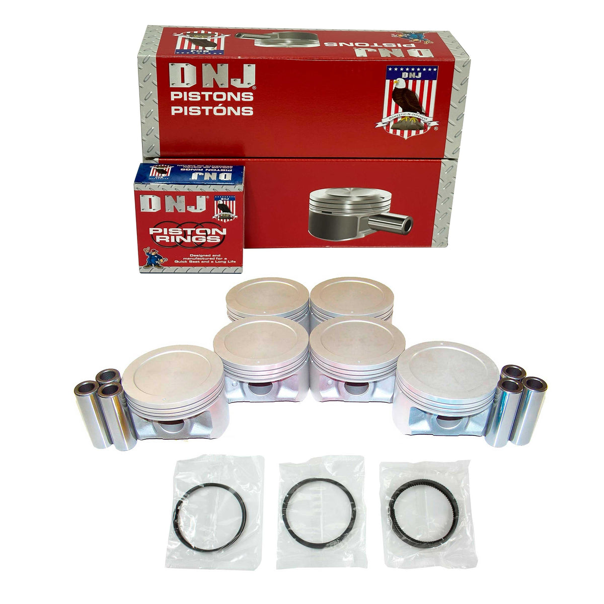 DNJ Piston and Ring Set 2001-2006 Hyundai, Kia 2.7L