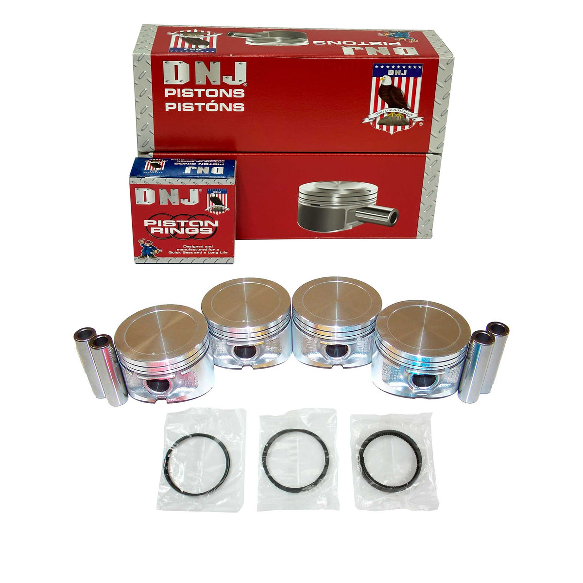 DNJ Piston and Ring Set 1995-2005 Chrysler, Dodge, Plymouth 2.0L