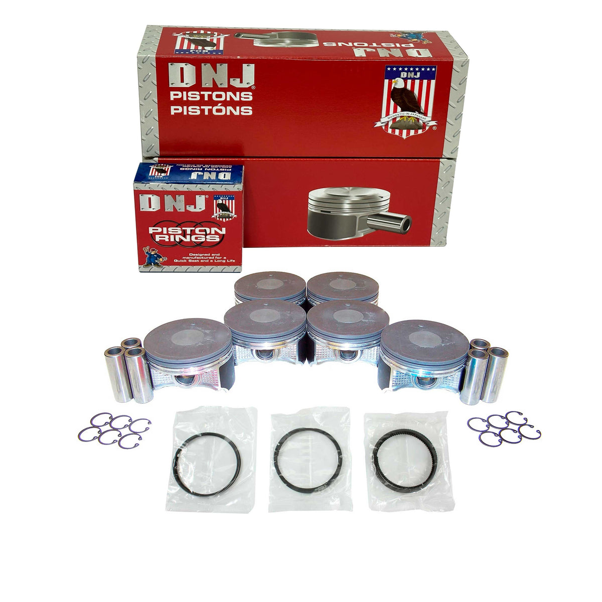 DNJ Piston and Ring Set 2003-2011 Mitsubishi 3.8L