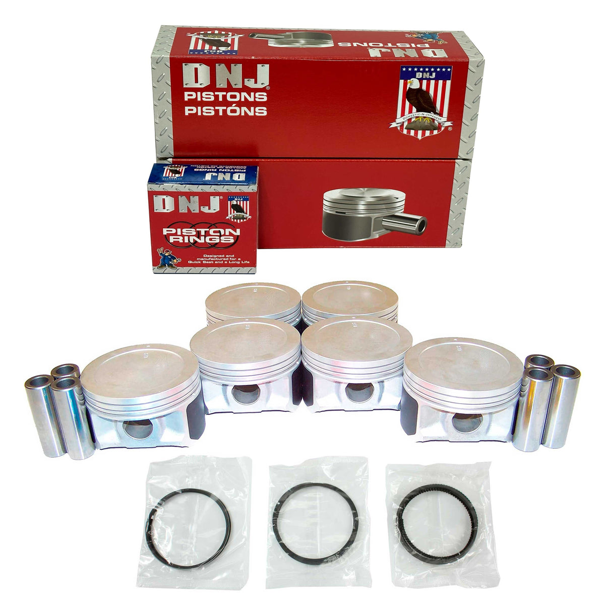 DNJ Piston and Ring Set 2005-2010 Hyundai, Kia 2.7L