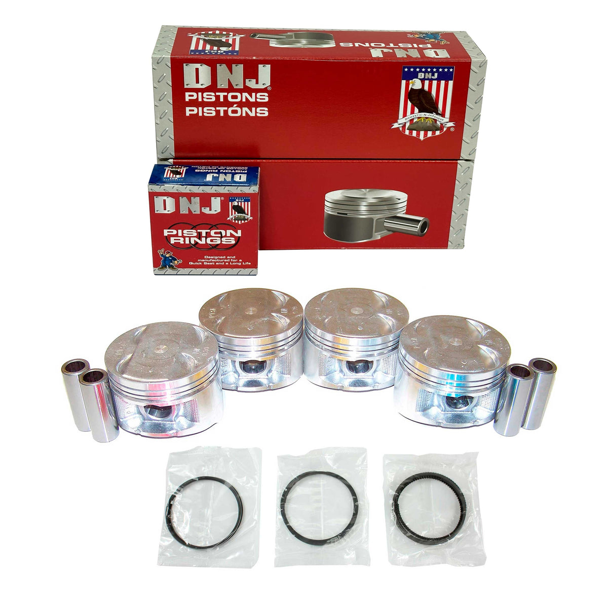DNJ Piston and Ring Set 1993-1996 Honda 2.2L