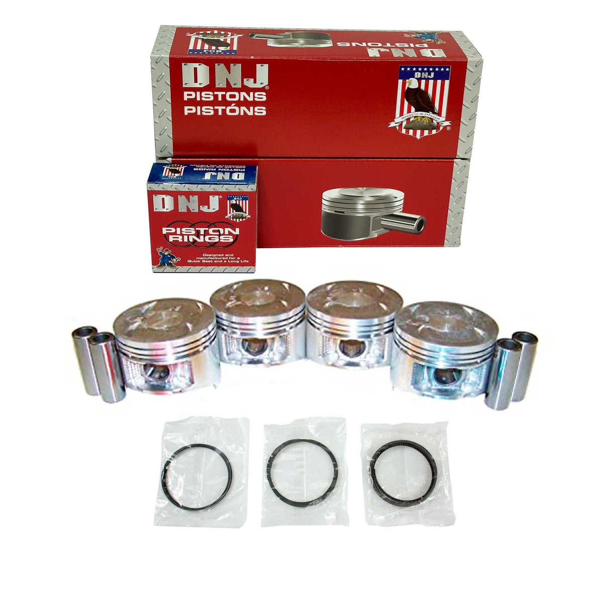 DNJ Piston and Ring Set 1999-2001 Honda 2.0L