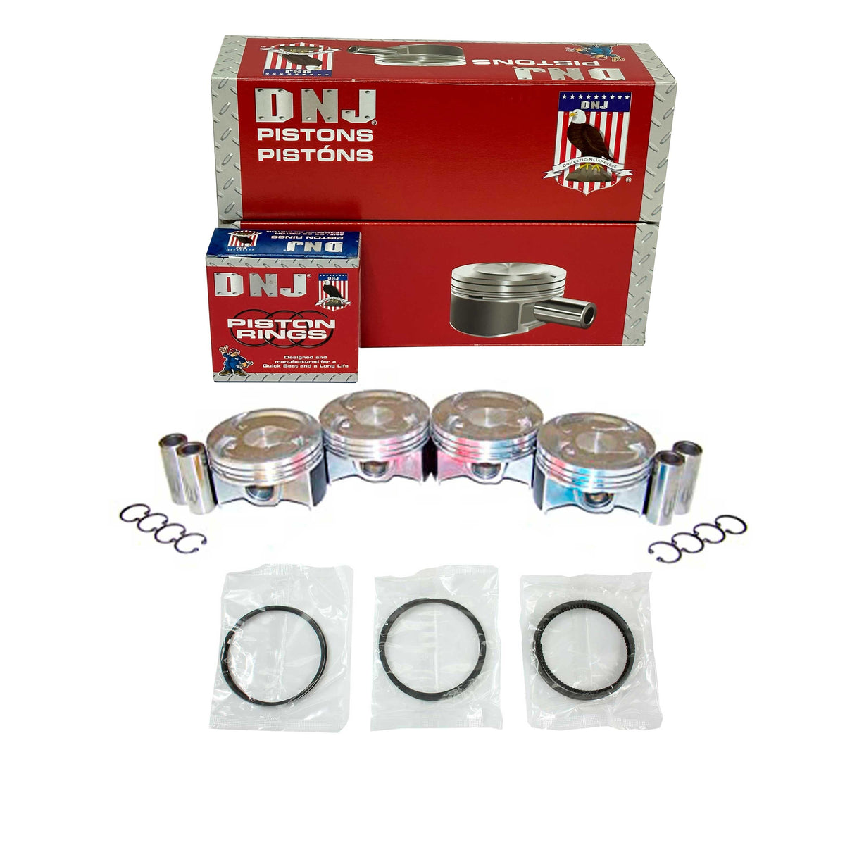 DNJ Piston and Ring Set 2003-2011 Honda 2.4L