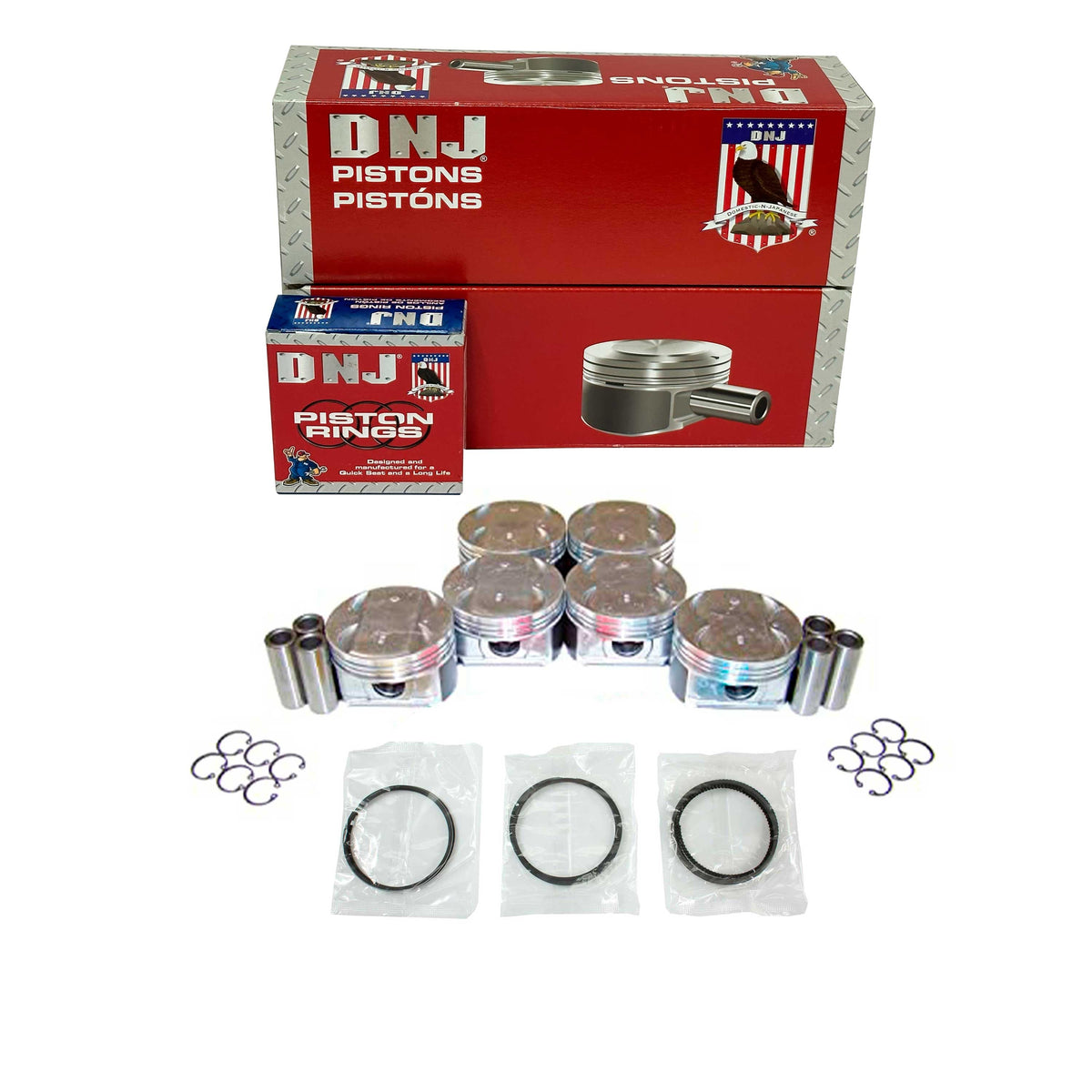 DNJ Piston and Ring Set 2003-2007 Honda 3.0L