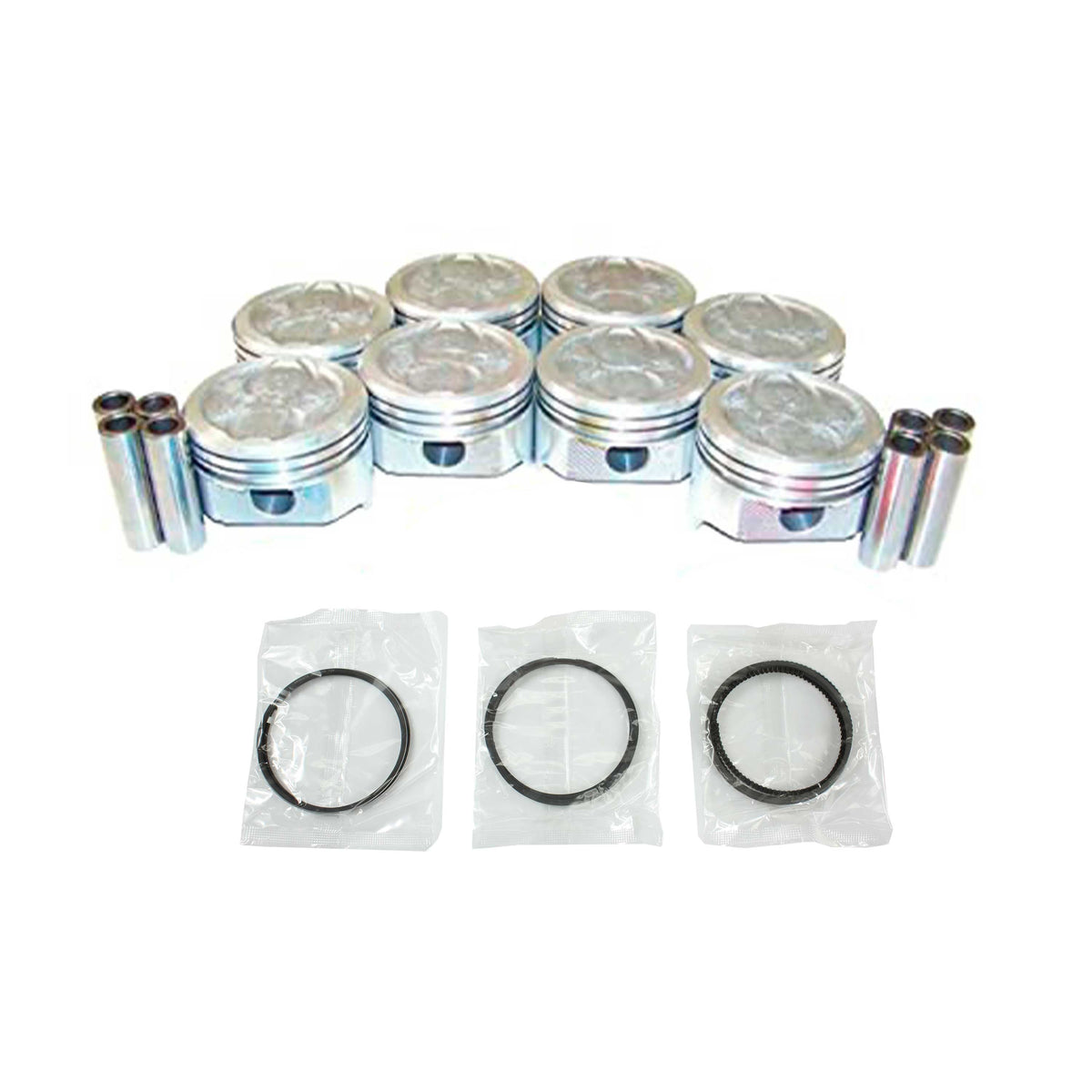 DNJ Piston and Ring Set 1967-1995 AM General, Buick, Cadillac, Chevrolet, GMC, Oldsmobile, Pontiac 5.7L
