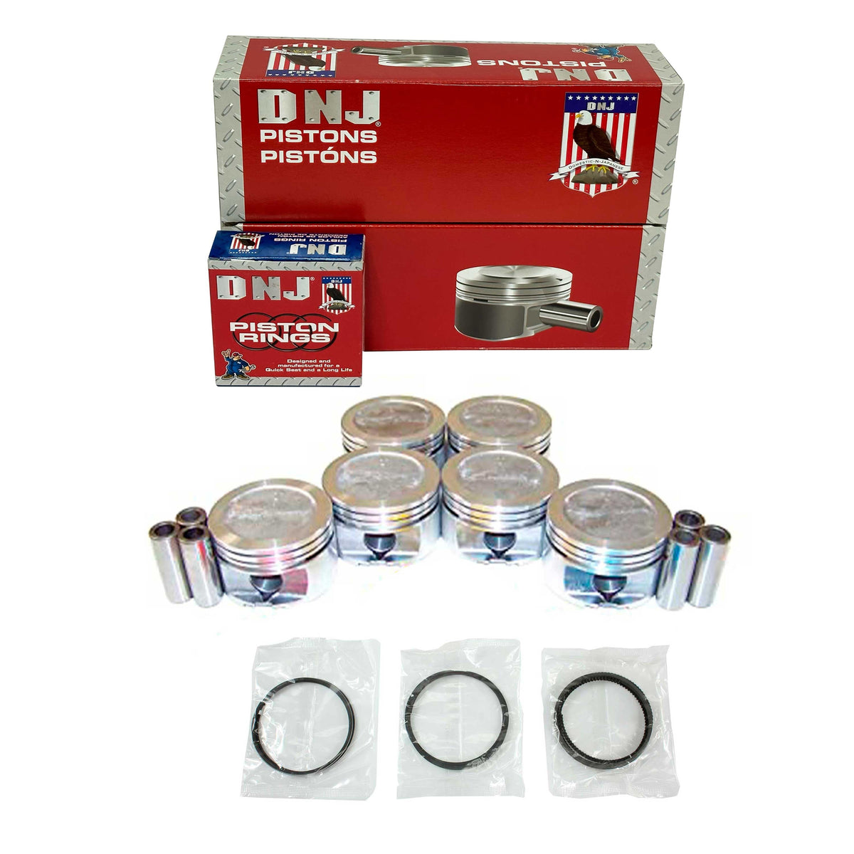 DNJ Piston and Ring Set 1993-1995 Chevrolet, Pontiac 3.4L