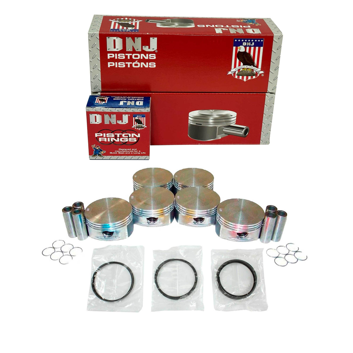 DNJ Piston and Ring Set 2003-2004 Cadillac 3.2L