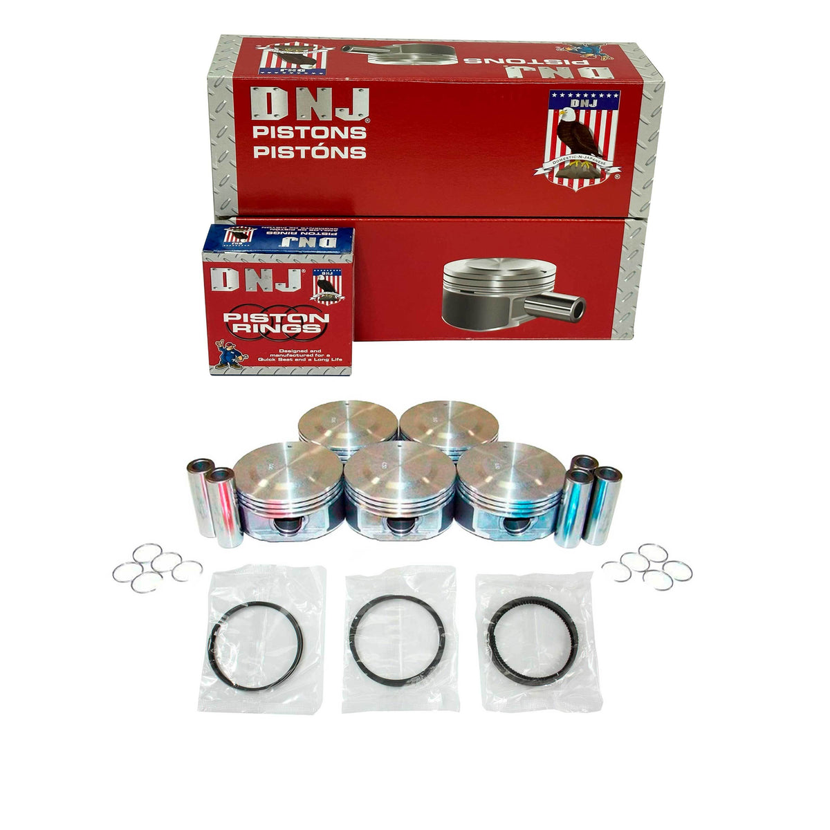 DNJ Piston and Ring Set 2004-2006 Chevrolet, GMC, Hummer, Isuzu 3.5L
