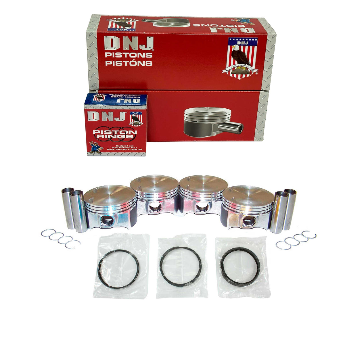 DNJ Piston and Ring Set 1999-2002 Saturn 1.9L
