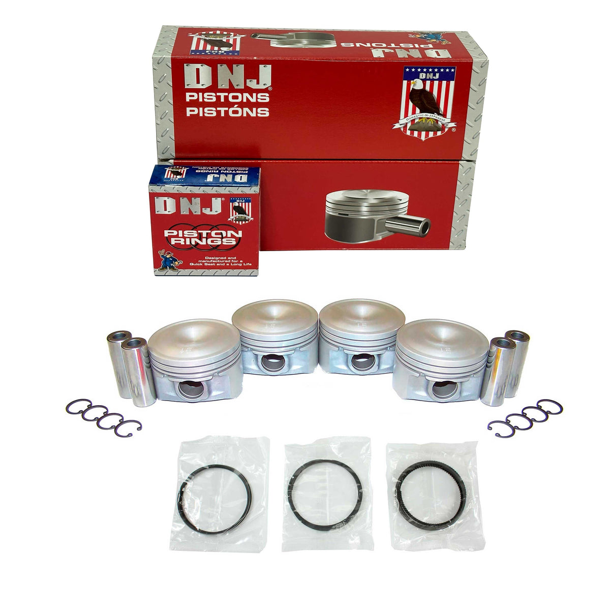 DNJ Piston and Ring Set 2003-2007 Chevrolet, Saab, Saturn 2.0L