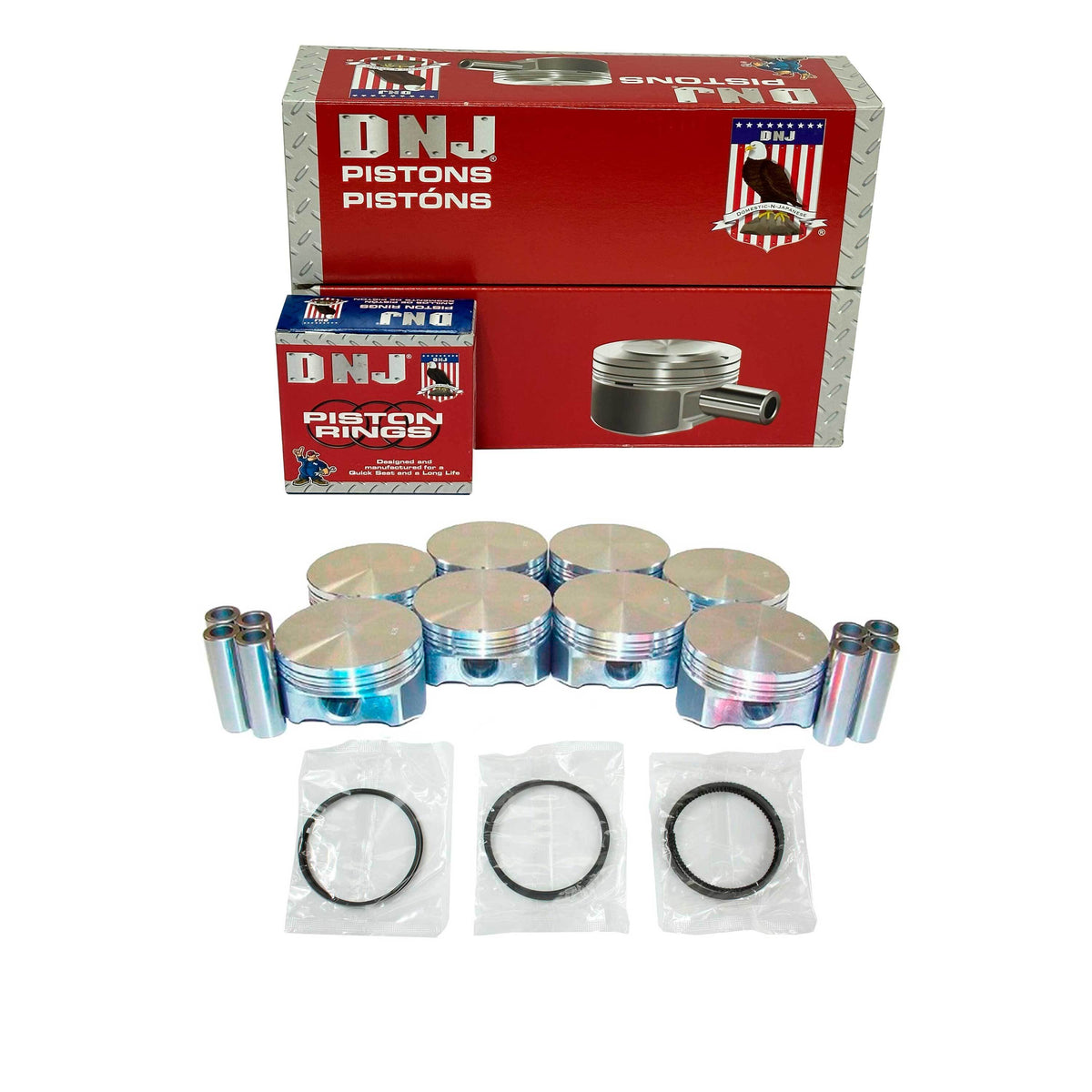DNJ Piston and Ring Set 1997-2004 Cadillac, Chevrolet, Pontiac 5.7L
