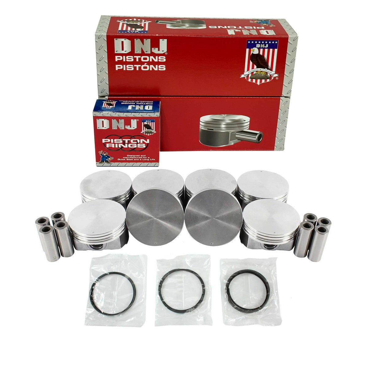 DNJ Piston and Ring Set 2008-2015 Chevrolet, Pontiac 6.2L