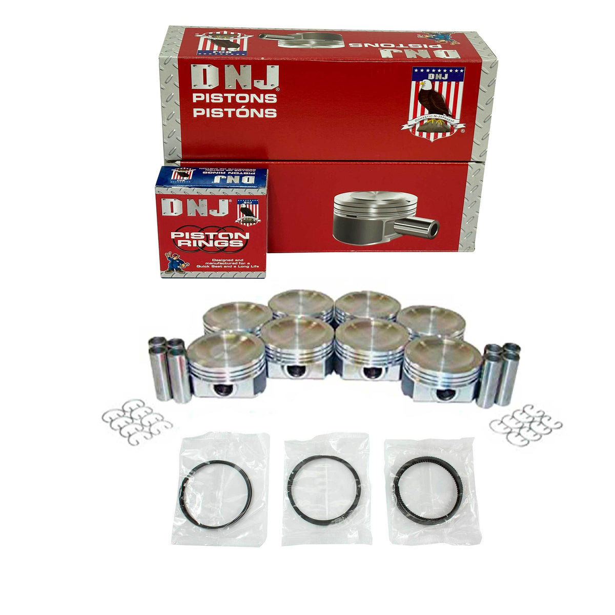 DNJ Piston and Ring Set 1995-2004 Ford, Lincoln, Mercury 4.6L
