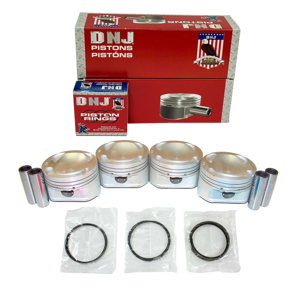 DNJ Piston and Ring Set 1993-2003 Ford, Mazda 2.0L