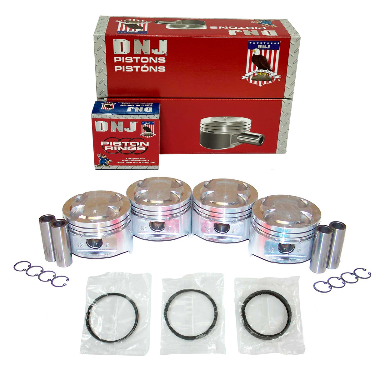 DNJ Piston and Ring Set 1999-2000 Mazda 1.8L