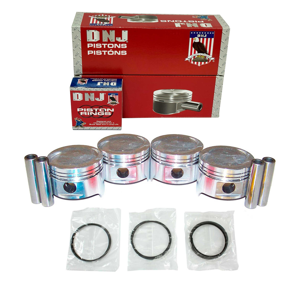 DNJ Piston and Ring Set 1986-1995 Suzuki 1.3L