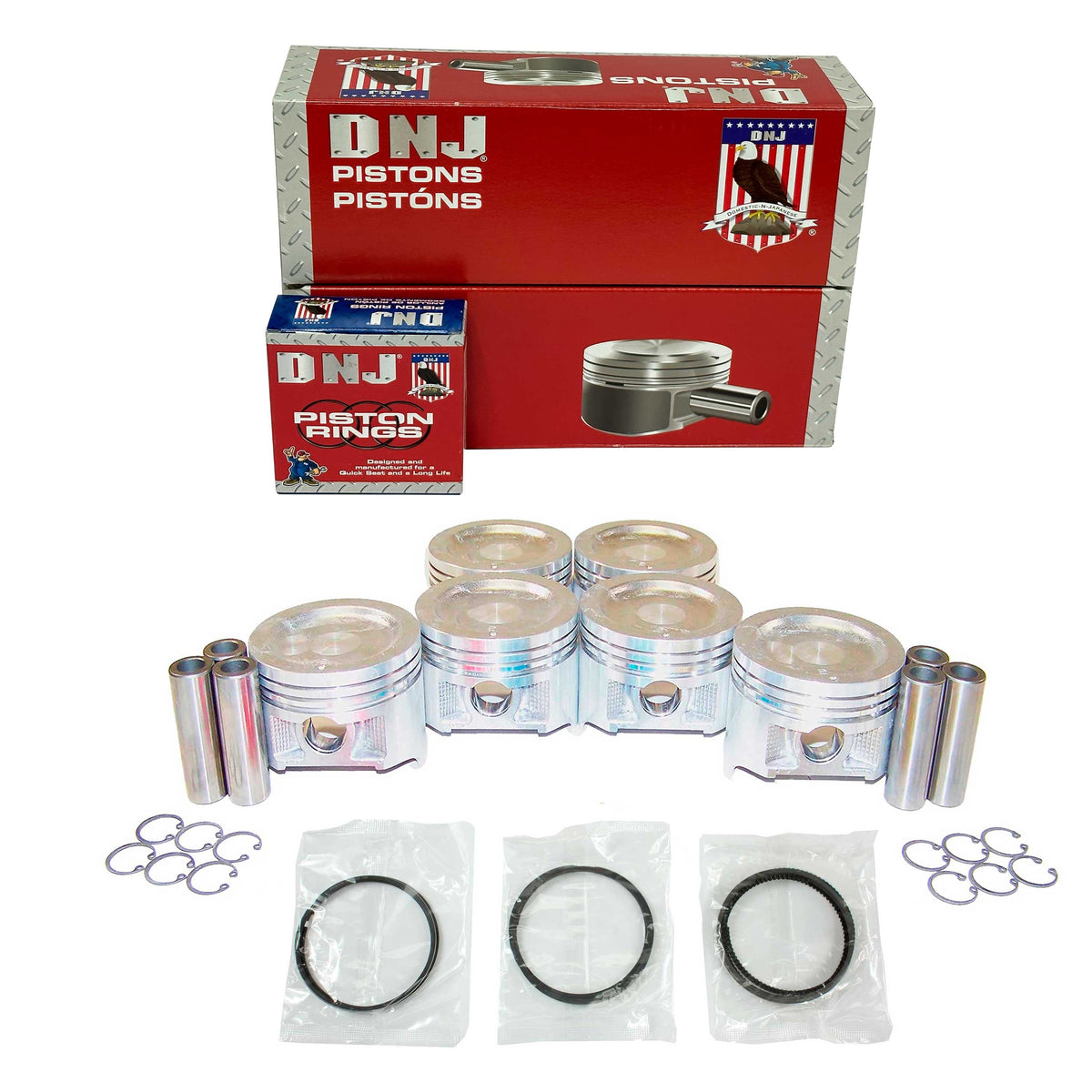 DNJ Piston and Ring Set 1999-2005 Chevrolet, Suzuki 2.5L