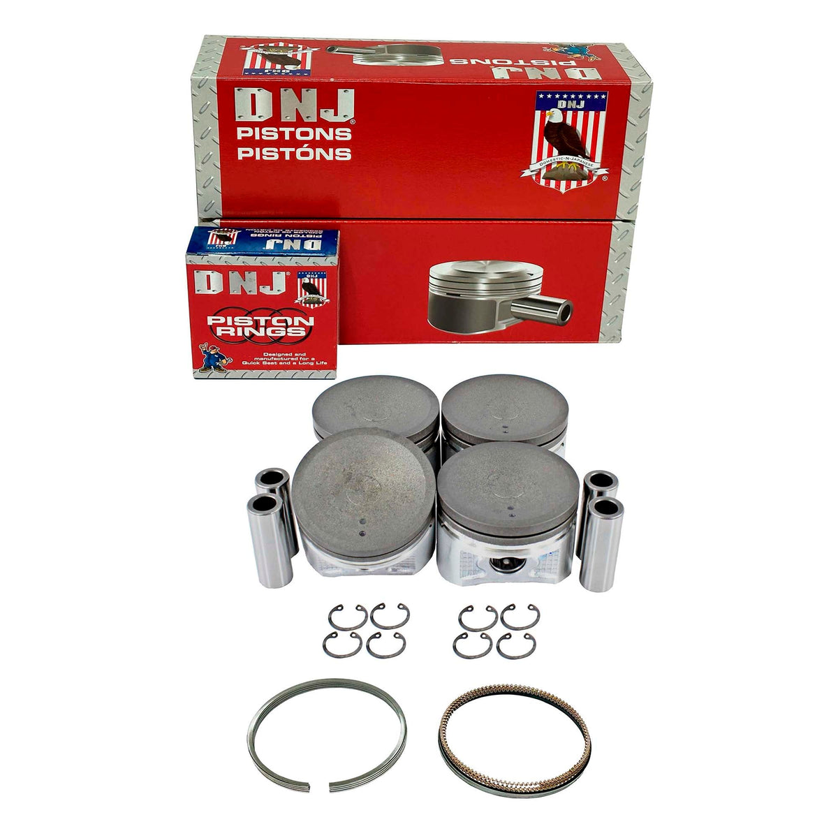 DNJ Piston and Ring Set 1995-1999 Nissan 1.6L